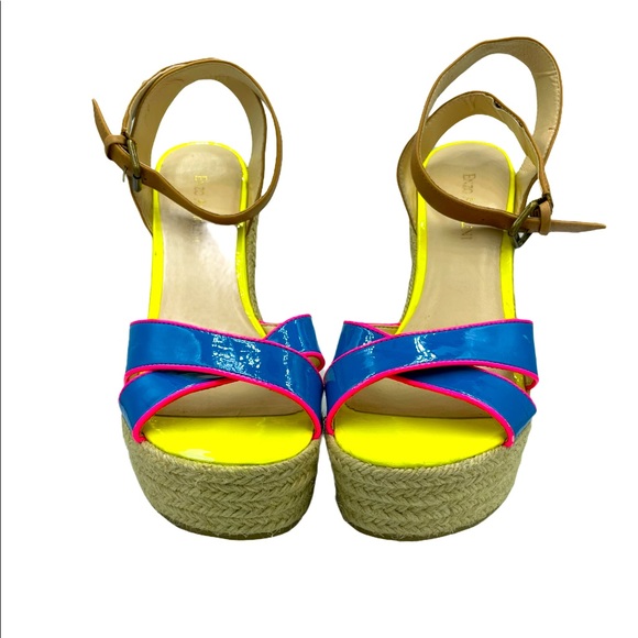 ENZO ANGIOLINI Neon Rope Wedge Heel - Picture 3 of 8